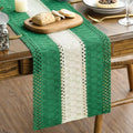 Artoid Mode Emerald Green Farmhouse Woven Table Runner 12x120 Inch | Holiday by ArtoidMode