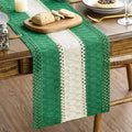 Artoid Mode Emerald Green Farmhouse Woven Table Runner 12x108 Inch | Holiday by ArtoidMode