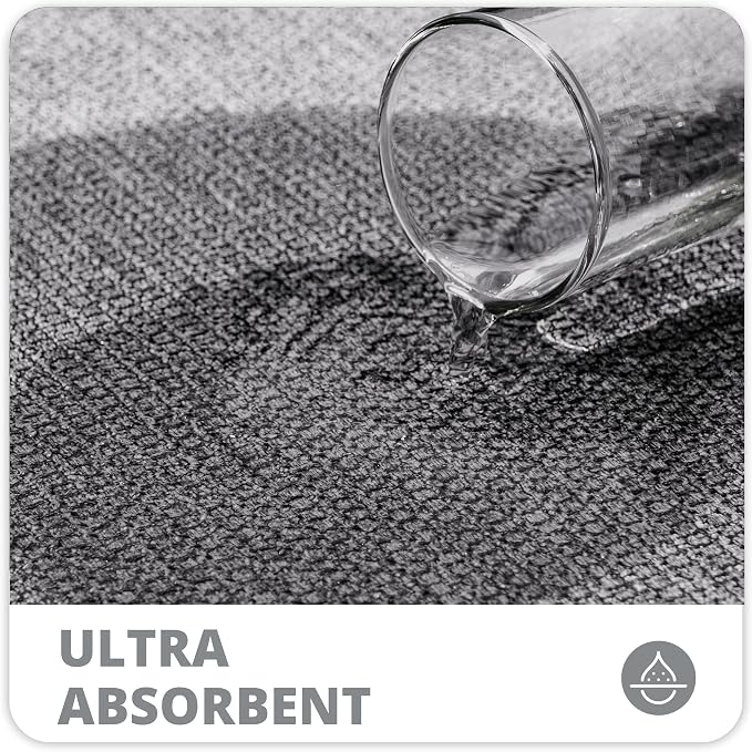 Bosap Bathroom Rugs Set 2 Pieces, Thin Bathroom Mats, Toilet Rugs, Quick Dry - Image 3