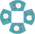 SHACOS Wedge Shape Placemats Set of 4 Round Table Placemats Heat Resistant by SHACOS