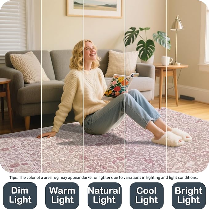 Area Rug for Living Room, 10x12 Large Washable Rugs for Dining Room, Non Slip - Image 4