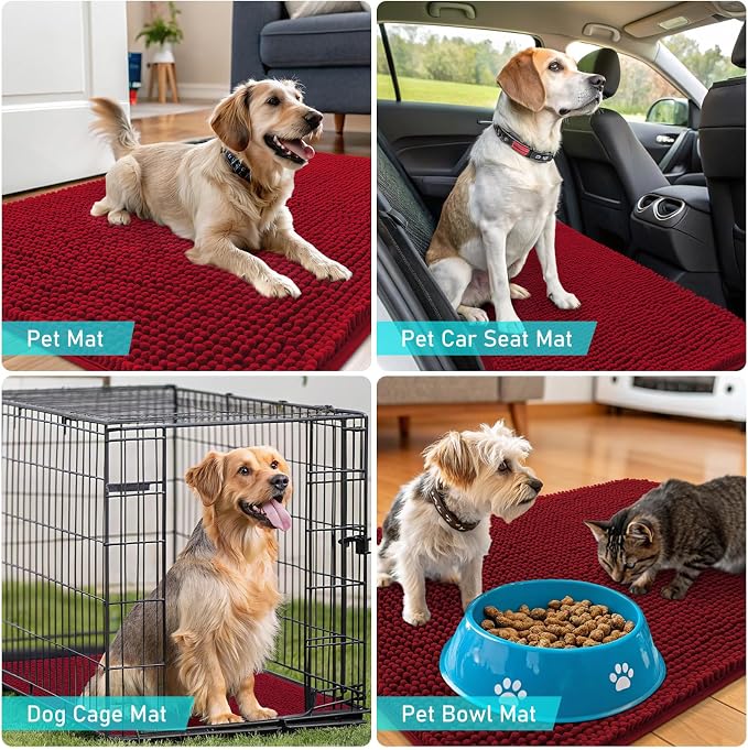 OLANLY Dog Door Mat for Muddy Paws 45x27, Absorbs Moisture and Dirt, Absorbent - Image 7
