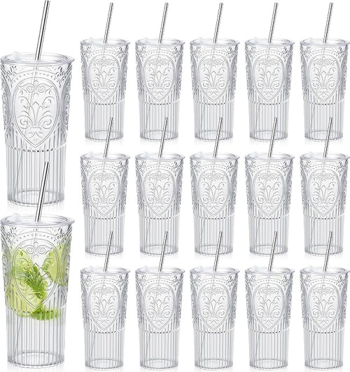16 Set 20oz Vintage Plastic Tumbler by Unknown