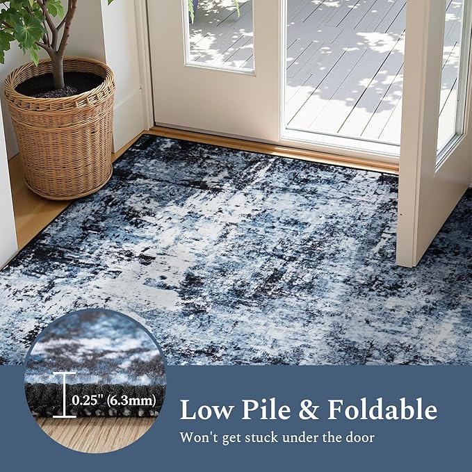Rugflix 8x10 Area Rugs for Living Room, Washable Large Rug Stain-Resistant Low - Image 5
