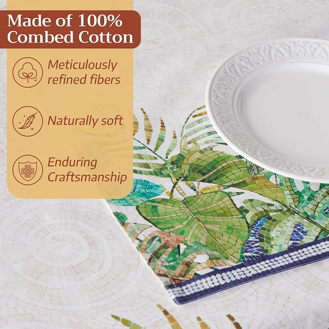 Maison d' Hermine Placemats Set of 4 Reusable 100% Combed Cotton | Cloth Place - Image 4