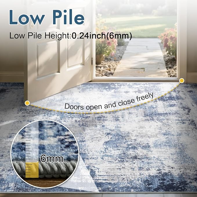 8x10 Ft Large Area Rugs for Living Room, Soft Non-Slip Washable Rugs Modern - Image 8