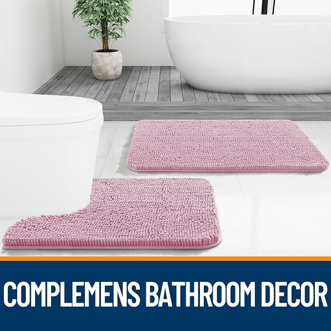 OLANLY Large Bathroom Rugs 50x30, Extra Soft Absorbent Chenille Bath Rugs - Image 7