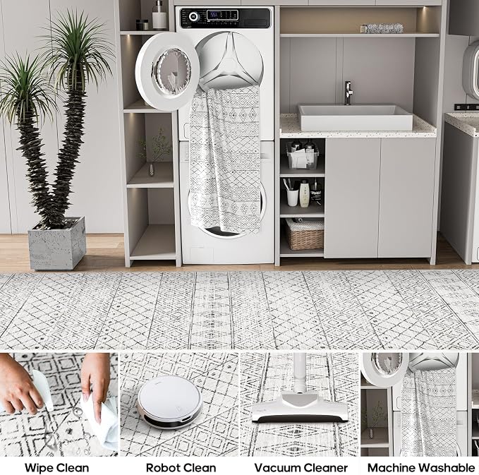2'6"x12' Hallway Runner Rug Washable - Image 6