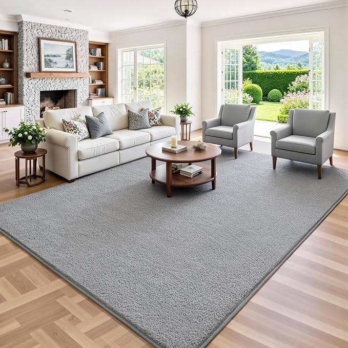 Keeko Area Rugs for Living Room Bedroom 5x8 Grey, Soft Modern Large Rugs Indoor - Image 3