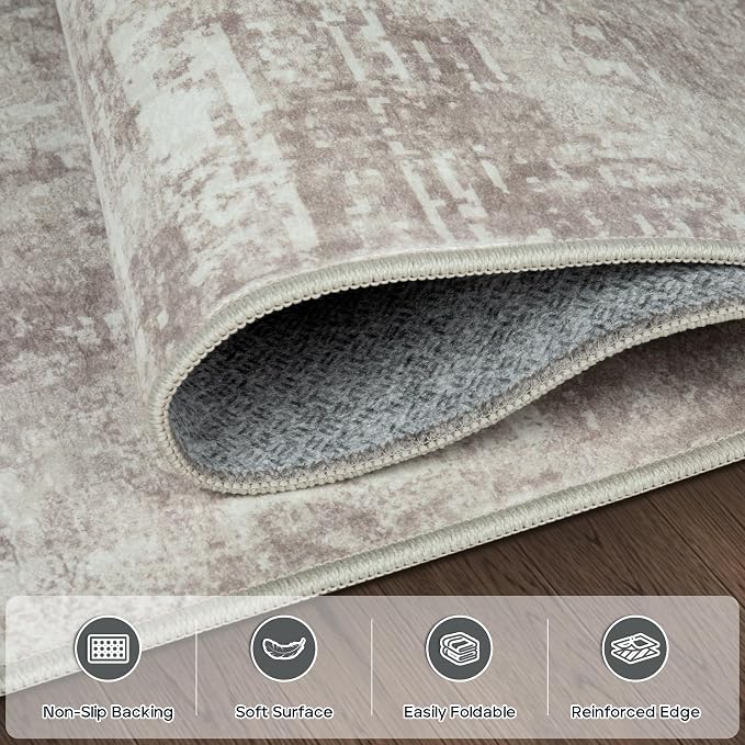 5x7 Area Rugs for Living Room Rug Washable: Modern Rug for Dining Room Bedroom - Image 4