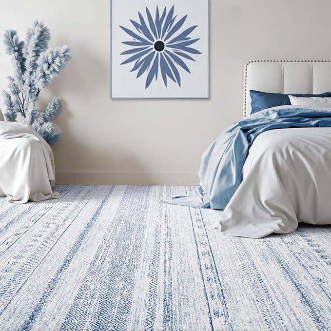 8x10 Area Rugs for Living Room Machine Washable Rug Distressed Indoor Carpet - Image 4