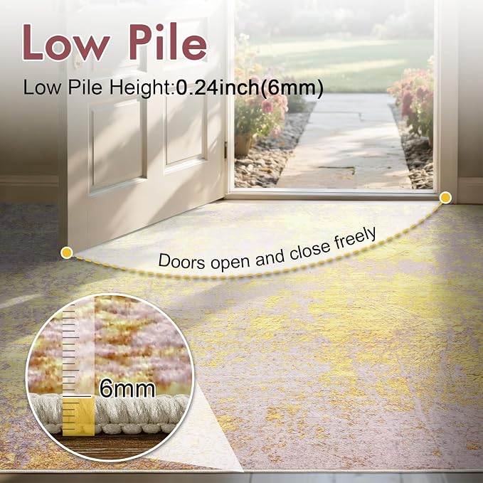 6x9 Ft Area Rugs for Living Room, Soft Non-Slip Washable Rugs Modern Abstract - Image 7
