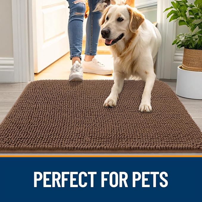 OLANLY Dog Door Mat for Muddy Paws 59x20, Absorbs Moisture and Dirt, Absorbent - Image 6