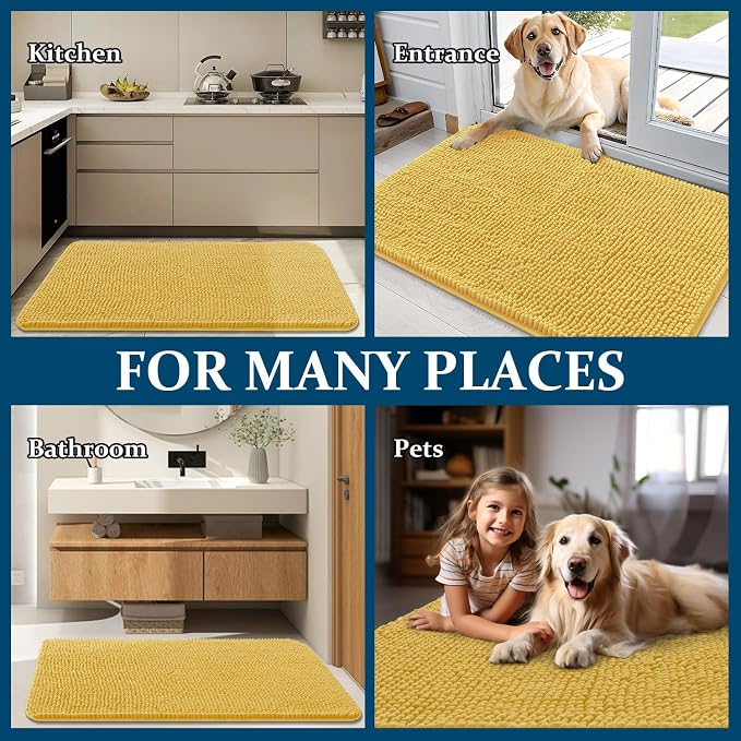 OLANLY Dog Door Mat for Muddy Paws 44x24, Absorbs Moisture and Dirt, Absorbent - Image 8