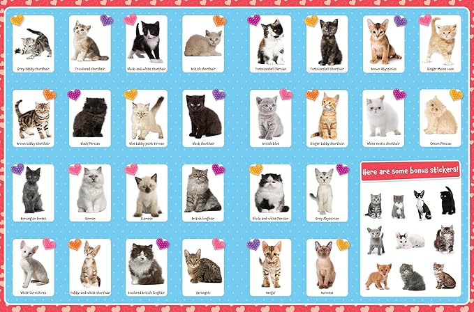 Cute Animals Poster Sticker Book - 4-Book Bundle for Kids Ages 3+, 400+ Stickers, 28 Mini Posters, 4 Giant Fold-Out Posters in 48 Full-Color Pages
