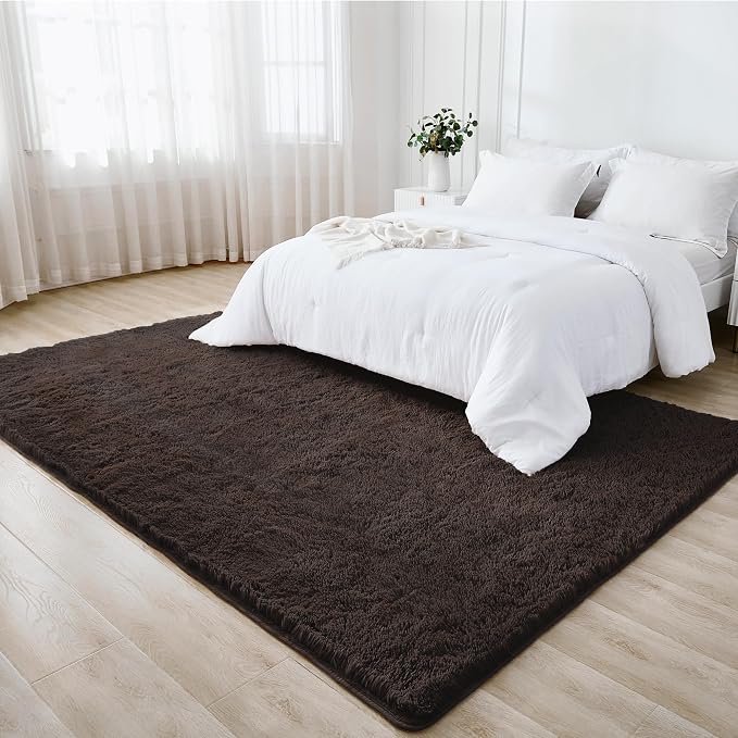 Litanika 3x5 Shag Area Rug for Living Room Bedroom, Non-Shedding Modern Indoor - Image 3