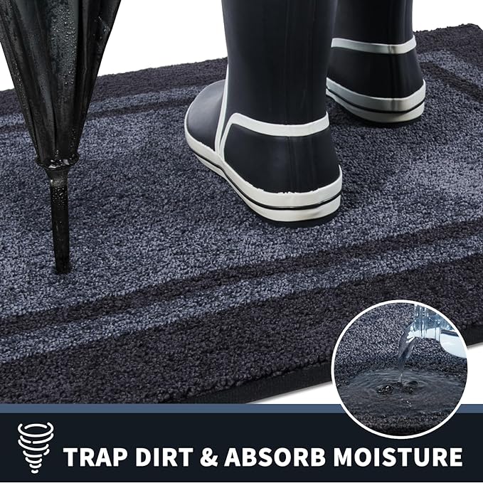 PURRUGS Dirt Trapping Door Mat 24" x 60", Non-Slip Machine Washable Entryway Rug - Image 5