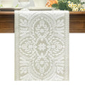 KEVA Boho Table Runner 54inches Long, Farmhouse Rustic Vintage White by KEVA