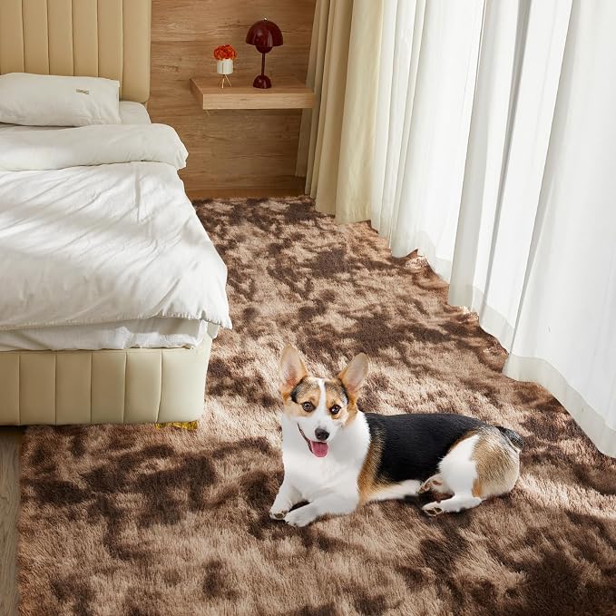 Ultra Soft Rug for Living Room, 9X12 Fluffy Shag Area Rug for Bedroom, Modern - Image 8