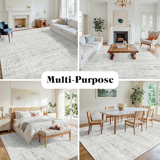 5x8 Area Rugs Washable Rug: Anti-Skid Abstract Modern Living Room Rug Soft Thin - Image 6
