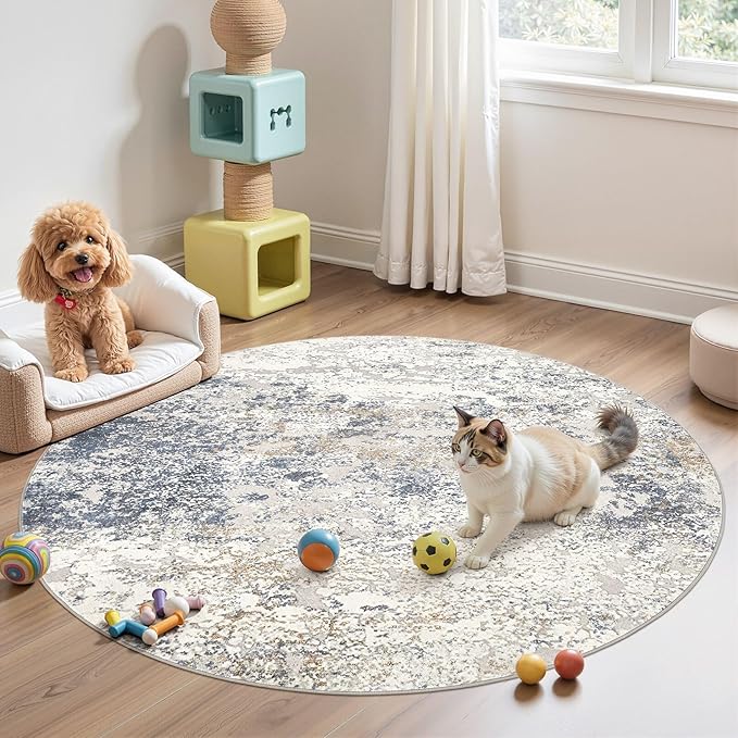 DMOYEST 6ft Round Area Rug Living Room Rugs - Image 7