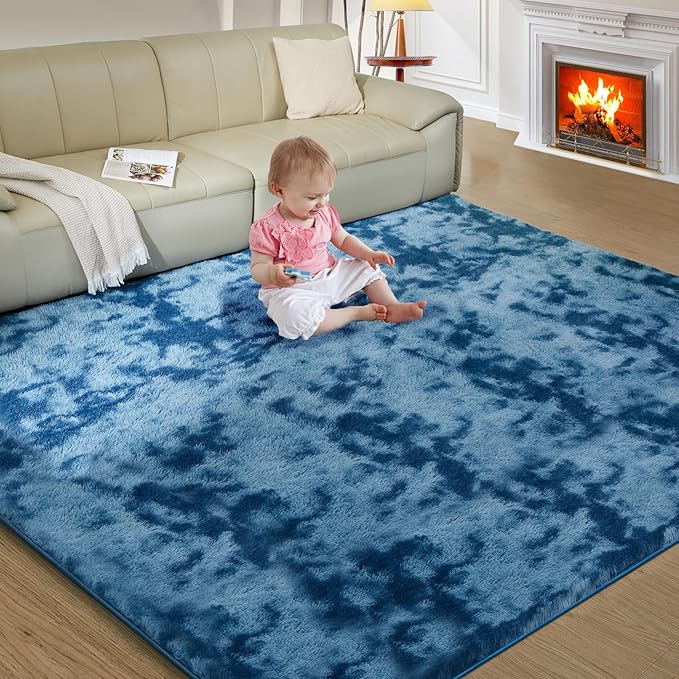 Ultra Soft Rug for Living Room, 9X12 Fluffy Shag Area Rug for Bedroom, Modern by Fairblink