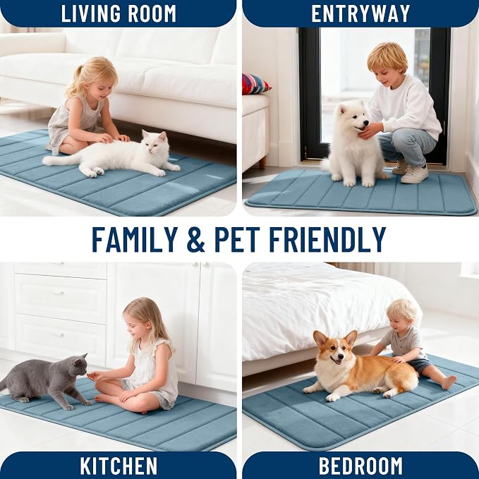 OLANLY Memory Foam Bath Mat 32x20, Super Soft Absorbent Bathroom Rugs, Quick Dry - Image 9