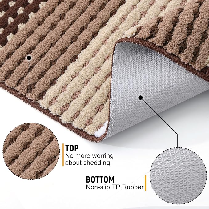 Kitinjoy Indoor Outdoor Door Mat, 32x20 Non-Slip Absorbent Dirt Trapper - Image 3