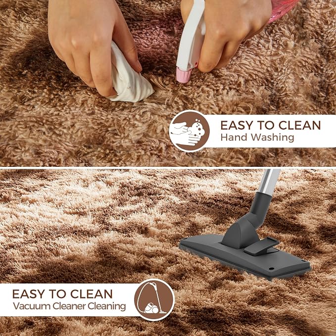 Ultra Soft Rug for Living Room, 9X12 Fluffy Shag Area Rug for Bedroom, Modern - Image 6