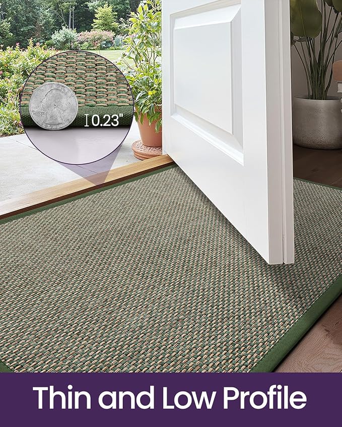 DEXI Ultra Thin Entryway Indoor Door Mat 17x30, Non Slip Rubber Backing Inside - Image 4