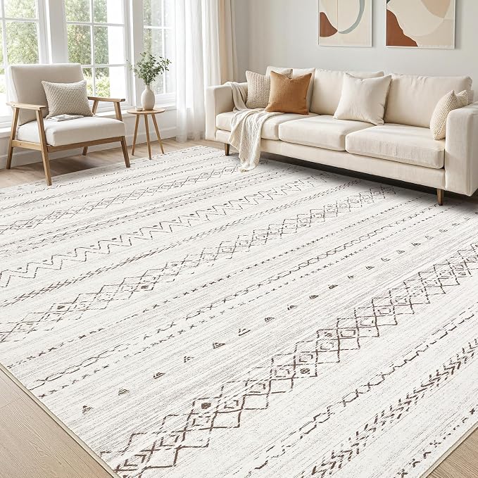 cotiled 7x9 Area Rugs Living Room Rug: Washable Boho Rugs by COTILED