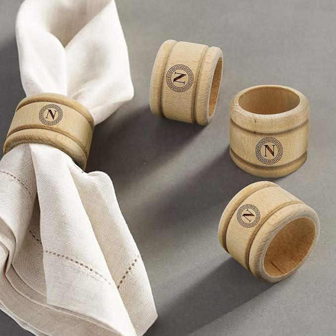 My Personal Memories Custom Personalized Wooden Napkin Ring Holders - Image 2