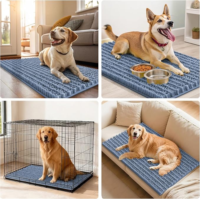 Smiry Dog Door Mat for Muddy Paws 36x24, Absorbent Dirt Trapper, Non-Slip - Image 7