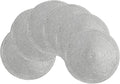 SHACOS Silver Glitter Round Placemats Set of 6 Sparkle Bling Place Mats Glitz by SHACOS