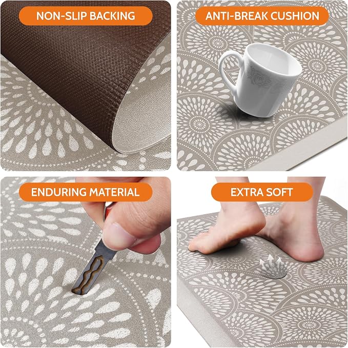 Mattitude 4/5 Inch Kitchen Mat, 20x54in Heavy Duty Ergonomic Comfort Foam - Image 4