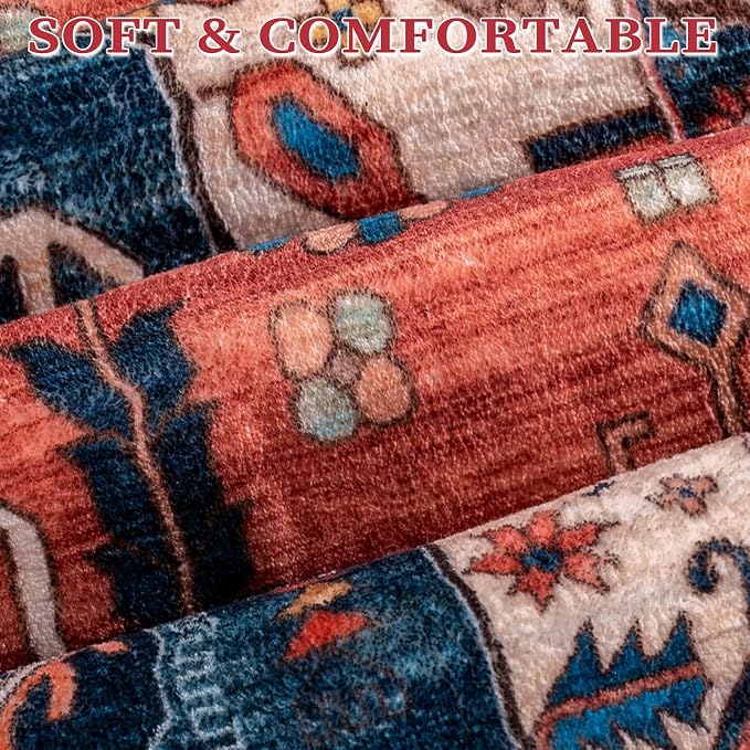 SERISSA 6x8 Area Rugs for Living Room, Large Washable Non-Slip Boho Rug - Image 6