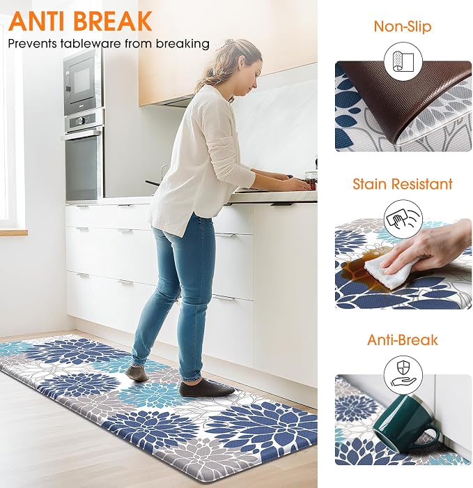 StepLively Kitchen Mats, Cushioned Anti Fatigue Kitchen Mats - Image 5