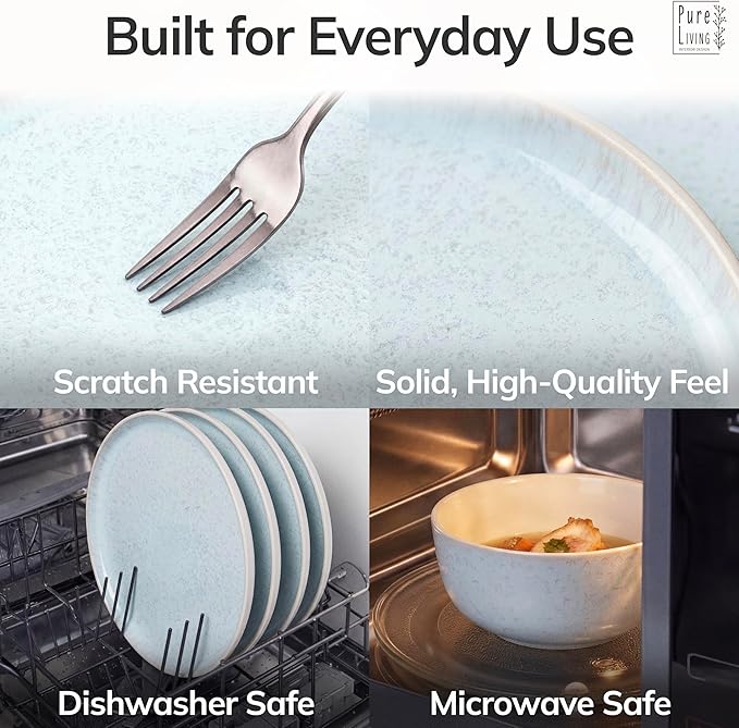 32 Piece Stoneware Dinnerware Set - Image 4