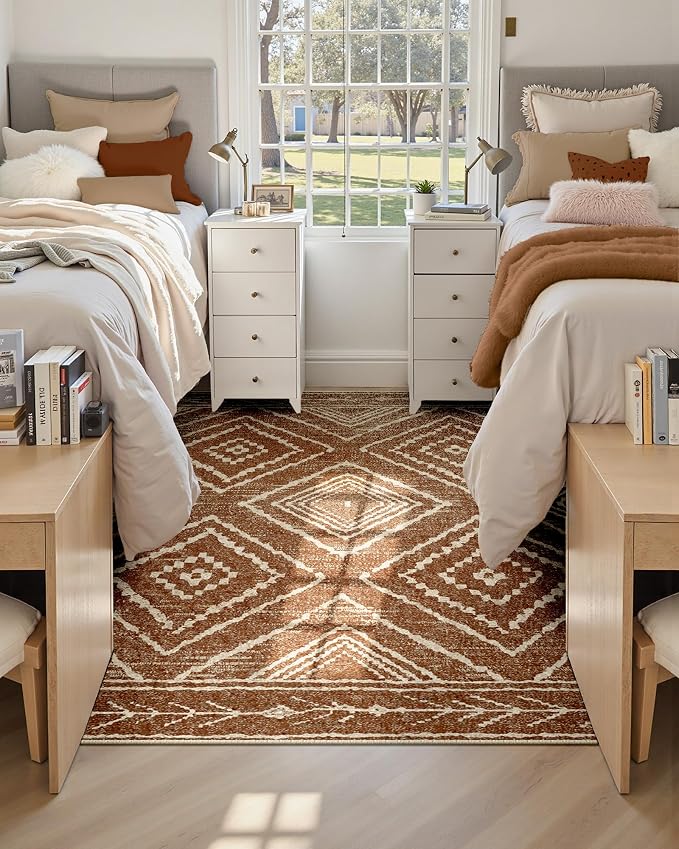 BESTSWEETIE Area Rug 4x6 Rug Machine Washable Non-Slip Low Pile Print Pattern by BESTSWEETIE