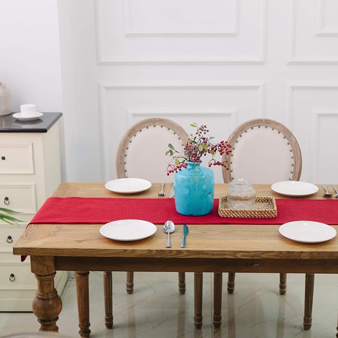 Soft Caddice Faux Linen Table Runner 2 Side - Image 3