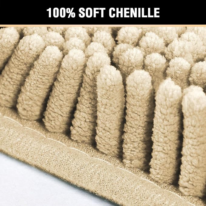 H.VERSAILTEX Bath Mat for Bathroom Non Slip Luxury Chenille Ultra Soft Bath - Image 3