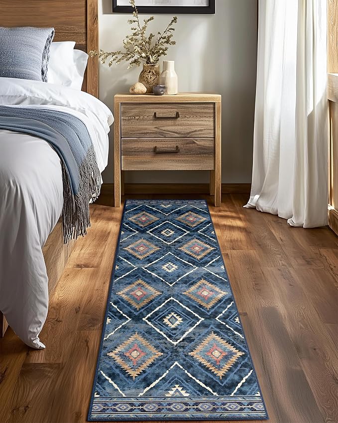 BESTSWEETIE Area Rug 2x10 Rug Machine Washable Non-Slip Low Pile Print Pattern - Image 7