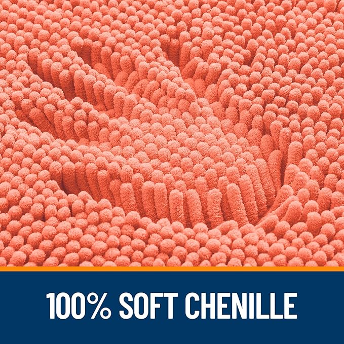 OLANLY Bathroom Rugs 35x24, Extra Soft Absorbent Chenille Bath Rugs, Rubber - Image 3