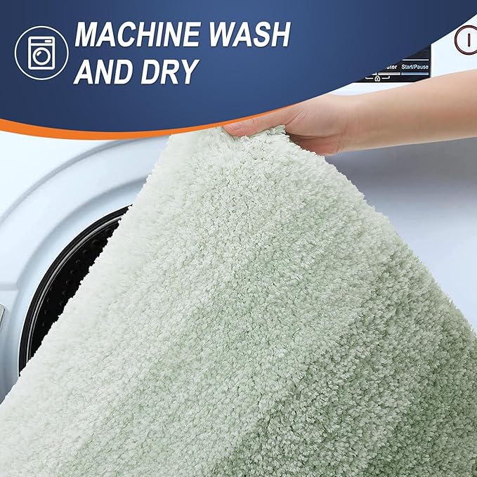 OLANLY Bathroom Rugs Mat 34x21, Extra Soft Absorbent Microfiber Bath Rugs - Image 5
