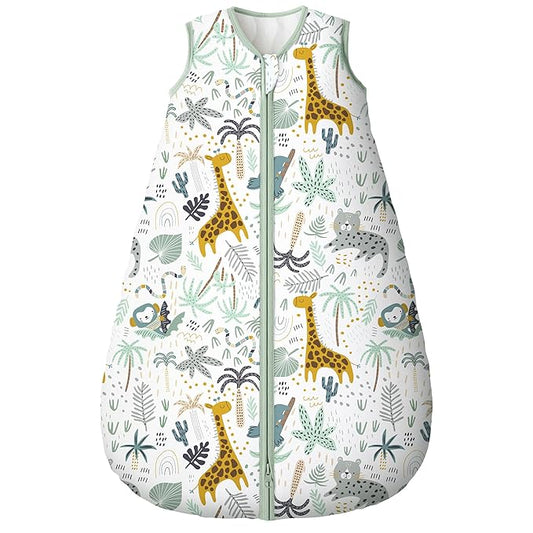 Yoofoss Baby Sleep Sack 6-12 Months, TOG 2.5 Baby Wearable Blanket with 2-Way Zipper, 100% Organic Cotton Fabric Winter Newborn Sleeping Sack, Warm Soft Comfy