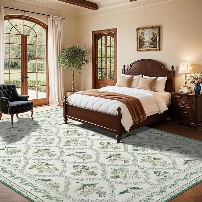 LIANLAM Checkered Rug 9x12 Area Rugs - Image 2