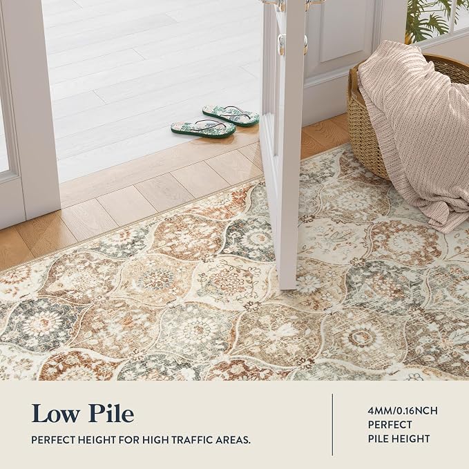 Lahome Moroccan Trellis Hallway Runner Rug, 2x6 Kitchen Runner Rugs Non Skid - Image 3