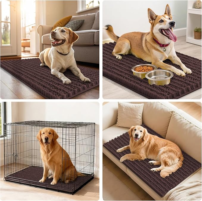 Smiry Dog Door Mat for Muddy Paws 59x35, Absorbent Dirt Trapper, Non-Slip - Image 7
