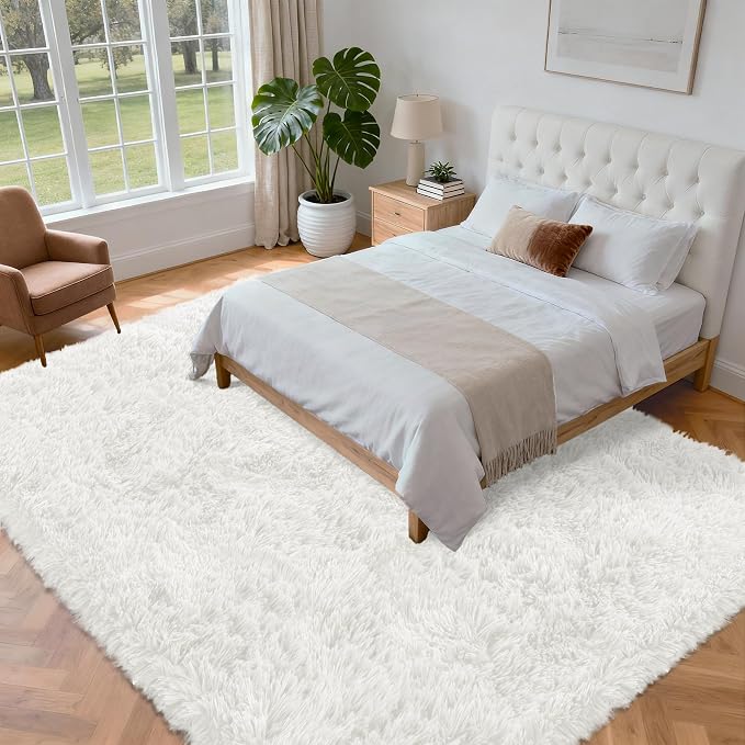 5x7 Area Rug for Living Room: Ultra Soft Fluffy Rug Modern Large Thicked Shag - Image 2