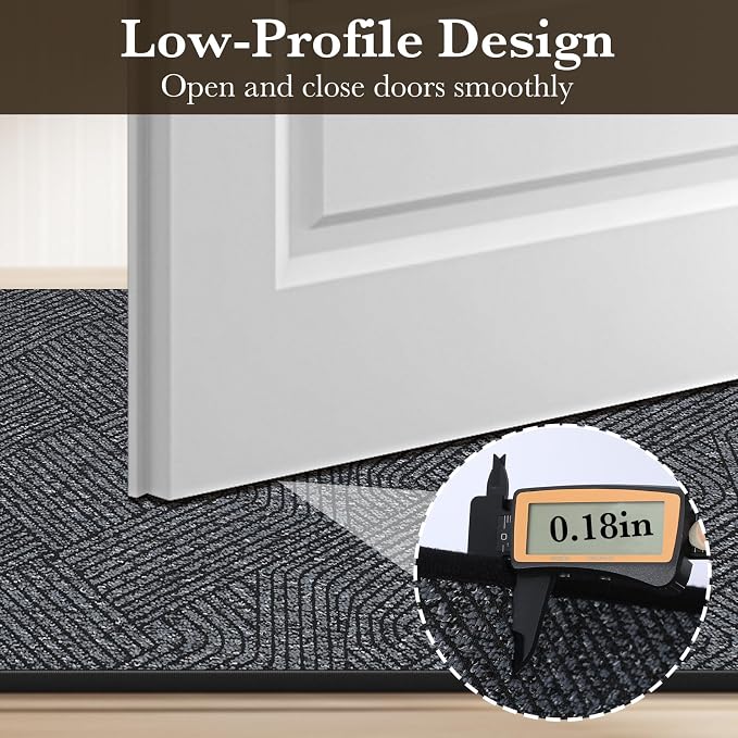 Indoor Door Mat 30"x47" Large, Low-Profile Welcome Front Door Mat Indoor - Image 3